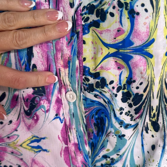 Reel‎ Legends Multicolor Abstract Blouse Small - Picture 2 of 7